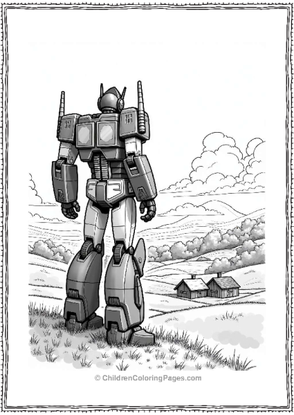 Optimus Prime On A Hilltop Free PDF Printable