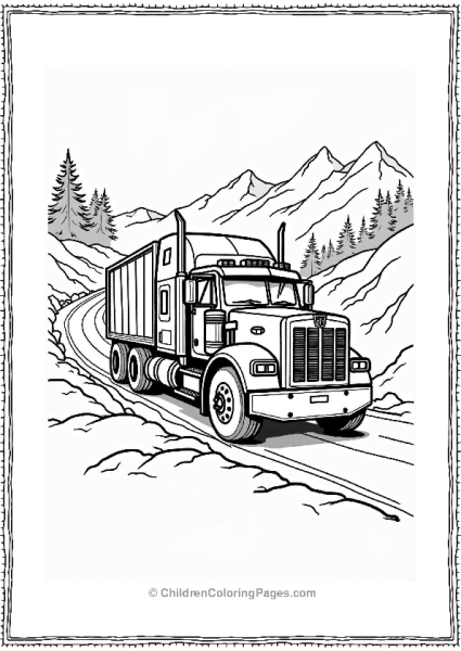 Optimus Prime On A Mountain Road Free PDF Printable