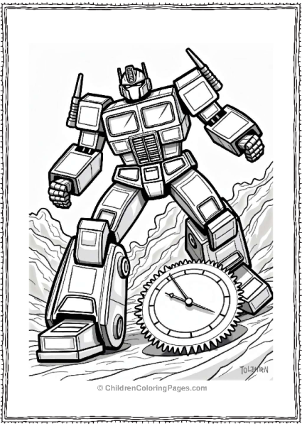 Optimus Prime Overcoming Obstacles Free PDF Printable