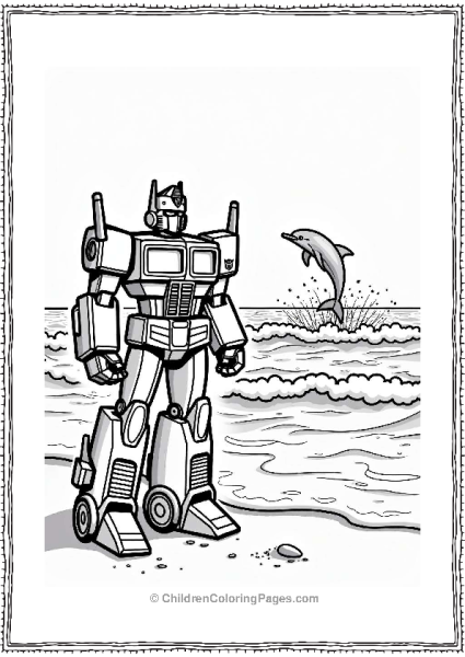 Optimus Prime Protecting The Ocean Free PDF Printable