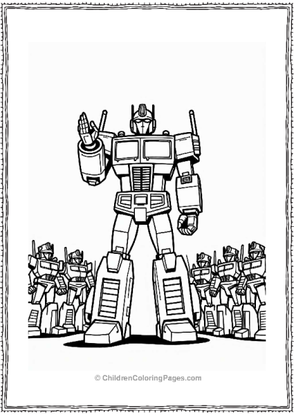 Optimus Prime Rallying The Autobots Free PDF Printable