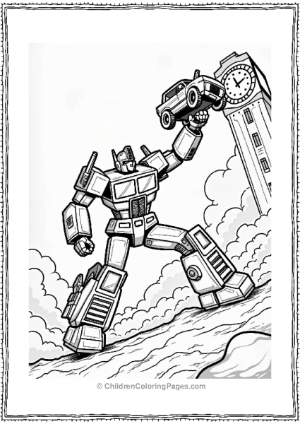 Optimus Prime Saving The Day Free PDF Printable