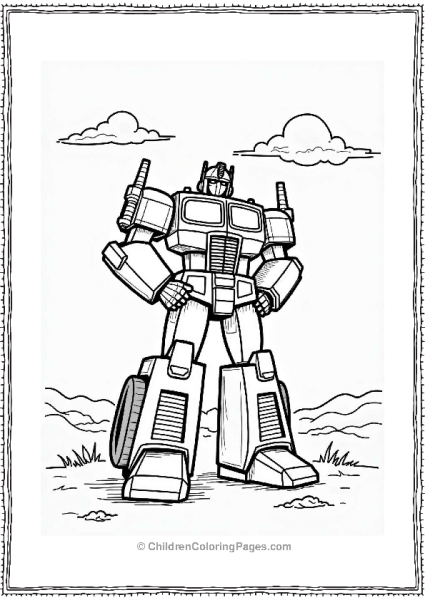 Optimus Prime Standing Proud Free PDF Printable