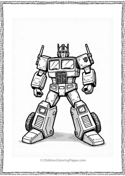 Optimus Prime Transformation Illustration Free PDF Printable