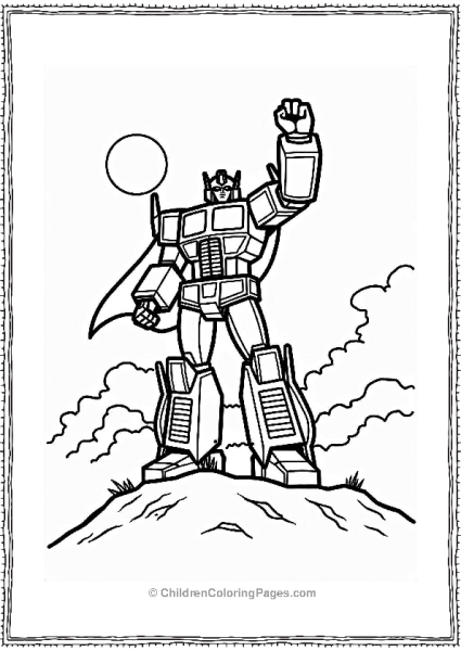 Optimus Prime Victory Pose Free PDF Printable