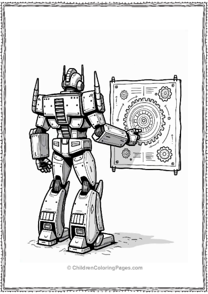 Optimus Prime With Blueprint Free PDF Printable