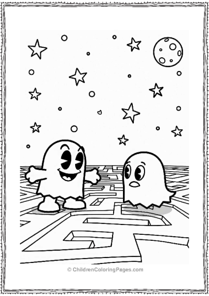 Pac Man And The Friendly Ghost Free PDF Printable