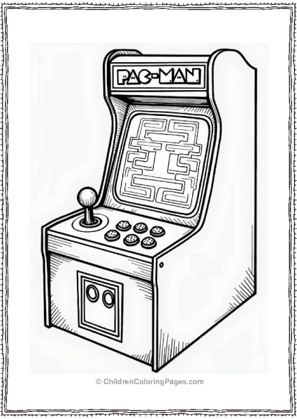 Pac Man Arcade Scene Free PDF Printable