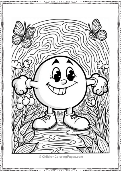 Pac Man In A Spring Maze Free PDF Printable