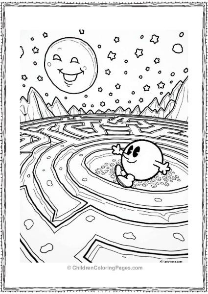 Pac Man’s Dreamy Maze Adventure Free PDF Printable