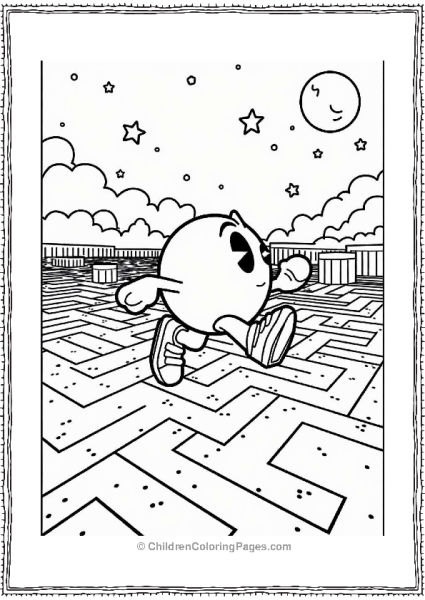 Pac Man’s Night Sky Adventure Free PDF Printable