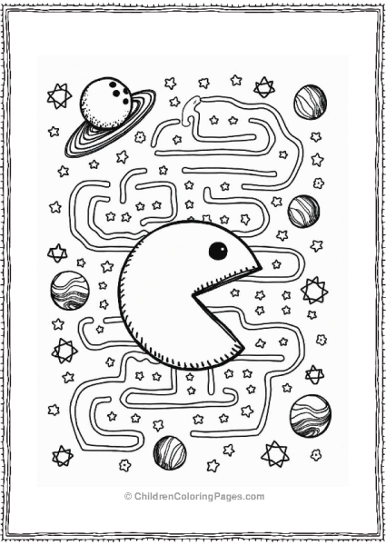 Pac Man’s Space Adventure Free PDF Printable