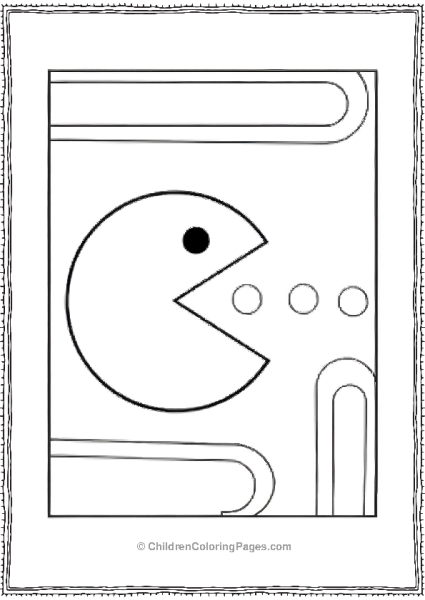 Pacman Eating Dots Free PDF Printable