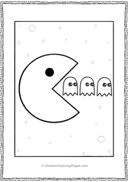 Pacman Eating Ghosts Free PDF Printable