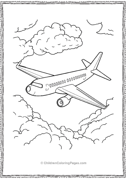 Passenger Jet Airplane Free PDF Printable