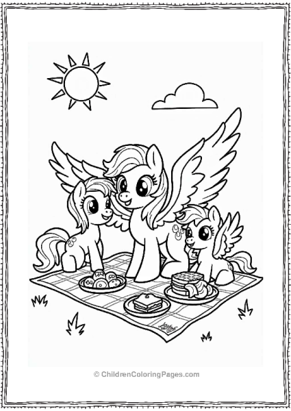 Pegasus And Friends Picnic Free PDF Printable