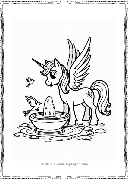 Pegasus And The Magical Fountain Free PDF Printable