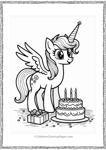 Pegasus At A Birthday Party Free PDF Printable