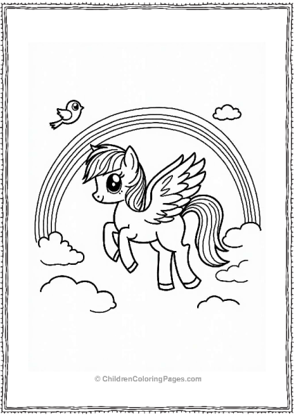 Pegasus Creating A Double Rainbow Free PDF Printable