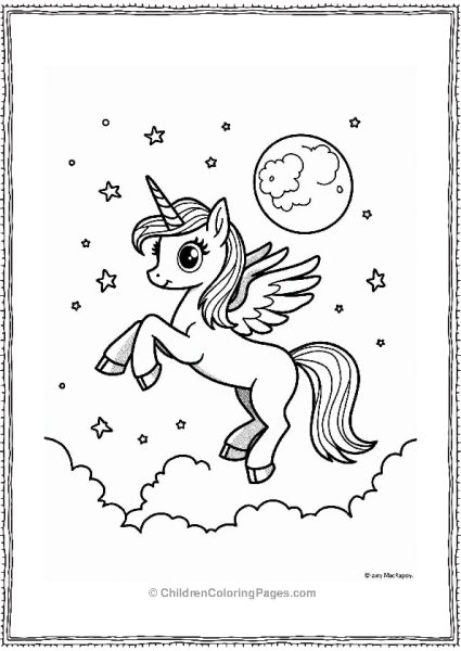 Pegasus Dancing Under The Moon Free PDF Printable