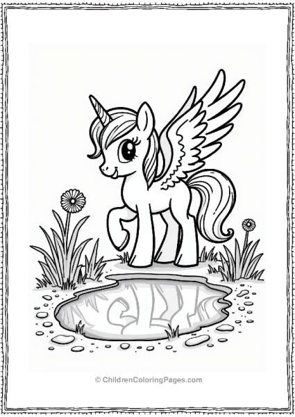 Pegasus Gazing At Its Reflection Free PDF Printable