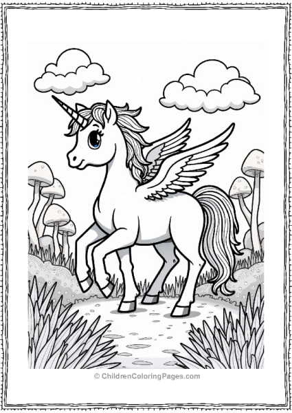 Pegasus In A Garden Of Wonders Free PDF Printable