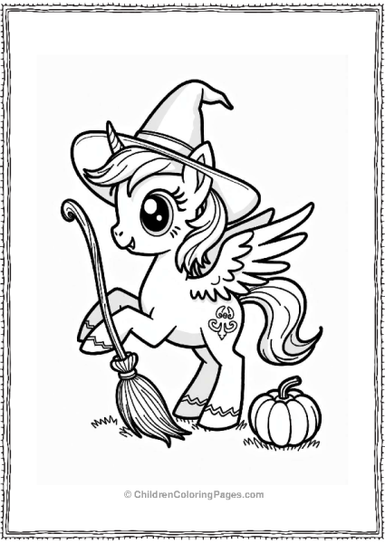 Pegasus In A Halloween Costume Free PDF Printable