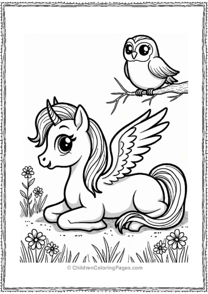 Pegasus In A Serene Meadow Free PDF Printable