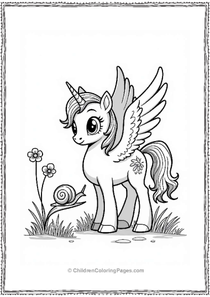 Pegasus Watching A Snail Free PDF Printable