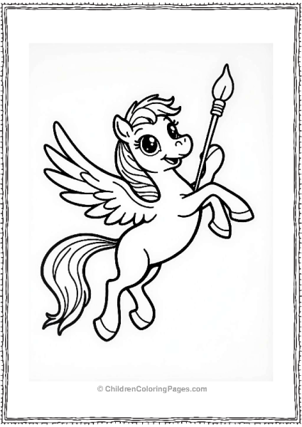 Pegasus With A Paintbrush Free PDF Printable