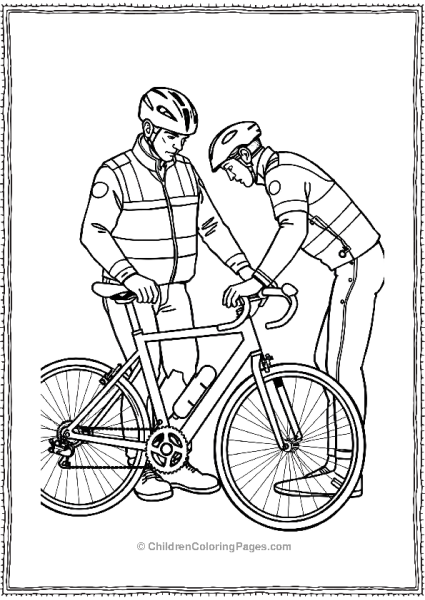 Paramedic Helping An Injured Cyclist Free PDF Printable