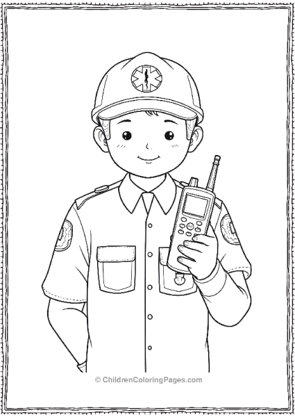 Paramedics Holding Wireless Walkie Free PDF Printable