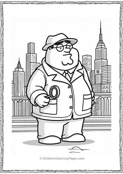 Peter Griffin As A Detective Free PDF Printable