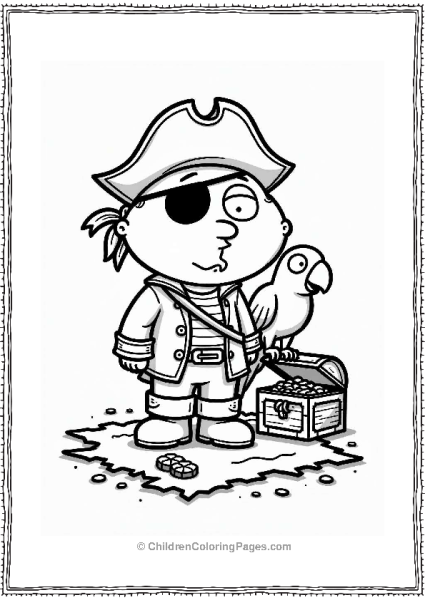 Peter Griffin The Pirate On A Treasure Hunt Free PDF Printable