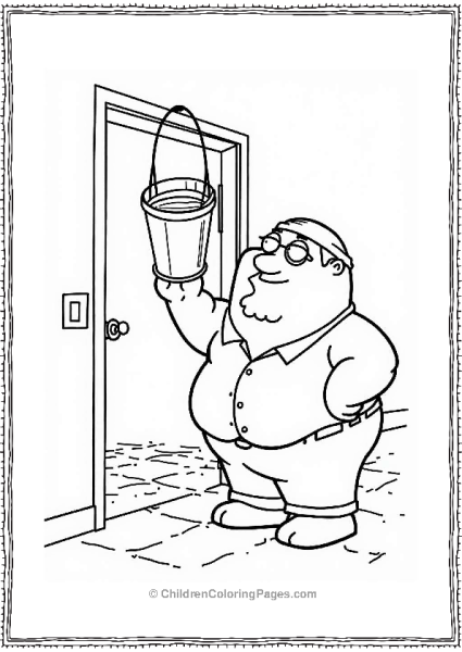 Peter Griffin With A Bucket Of Water Free PDF Printable