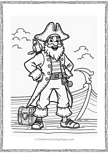 Pirate Captain On A Ship Deck Free PDF Printable