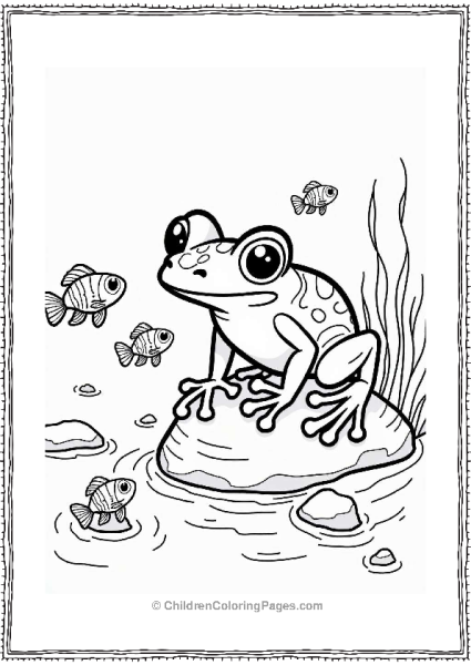 Playful Frog Jumping Into Water Free PDF Printable