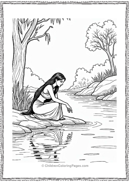 Pocahontas By The Riverbank Free PDF Printable