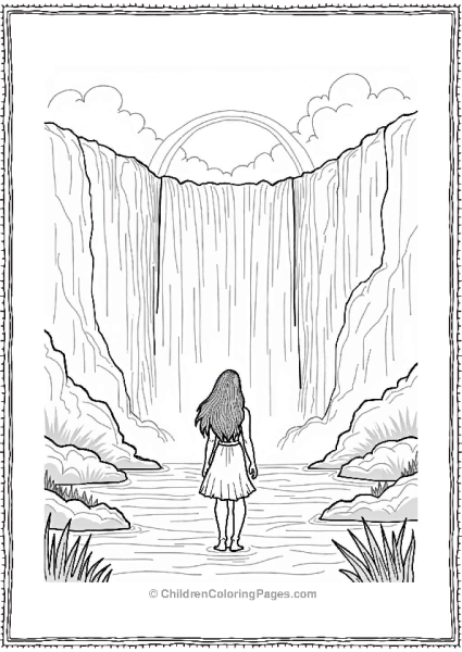 Pocahontas By The Waterfall Free PDF Printable