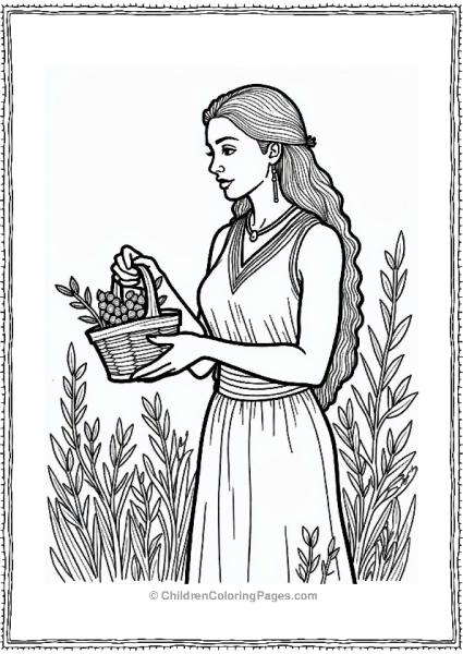 Pocahontas Collecting Natural Dyes Free PDF Printable