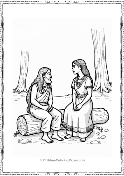 Pocahontas Listening To An Elder Free PDF Printable