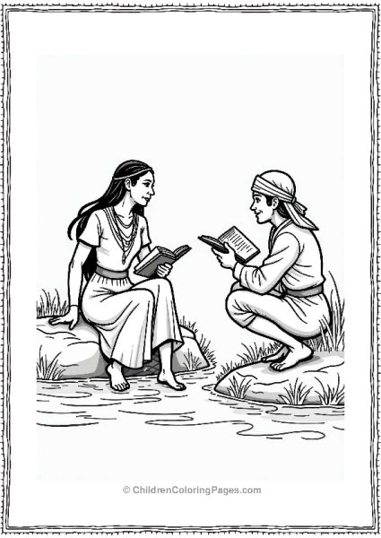 Pocahontas Sharing Stories By The River Free PDF Printable