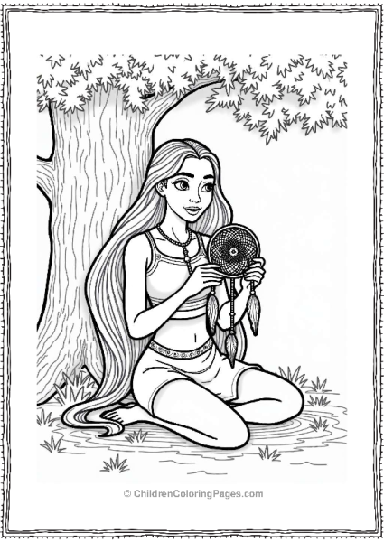 Pocahontas With A Dreamcatcher Free PDF Printable