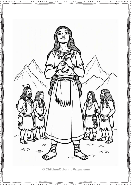 Pocahontas With A Peace Pipe Free PDF Printable