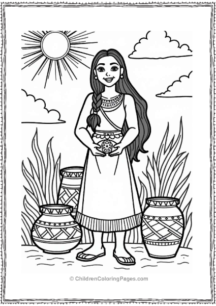 Pocahontas With Her Crafts Free PDF Printable