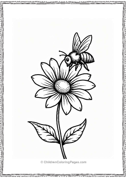 Pollination Process With Bee And Flower Free PDF Printable