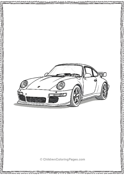 Porsche 911 Carrera In A Minimalist Racing Setup Free PDF Printable