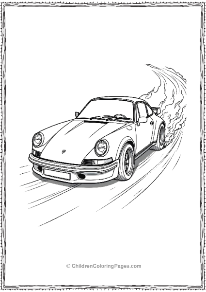 Porsche 911 Drifting Around A Sharp Curve Free PDF Printable