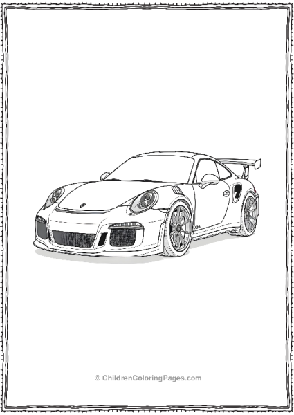 Porsche 911 GT2 RS With Visible Side Exhausts Free PDF Printable