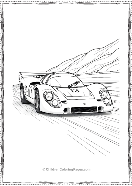 Porsche 917K In Racing Action Free PDF Printable